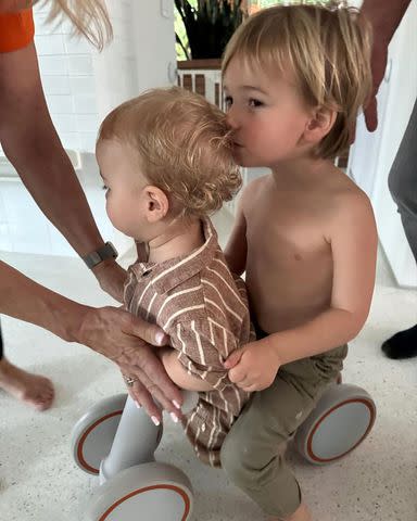 <p>Mandy Moore/Instagram</p> Mandy Moore shares a sweet photo of her two sons, Gus, 2, and Ozzie, 1, together