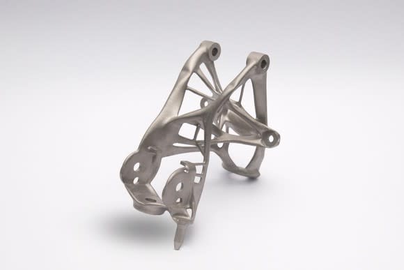 A 3D-printed seat bracket.