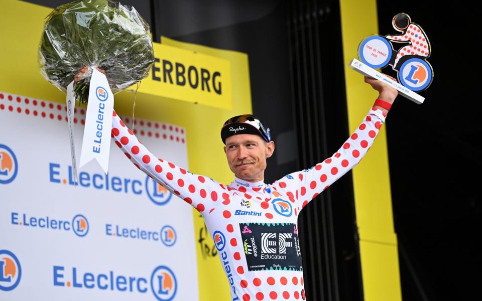 Magnus Cort has retained the polka dot jersey - VELO/GETTY IMAGES