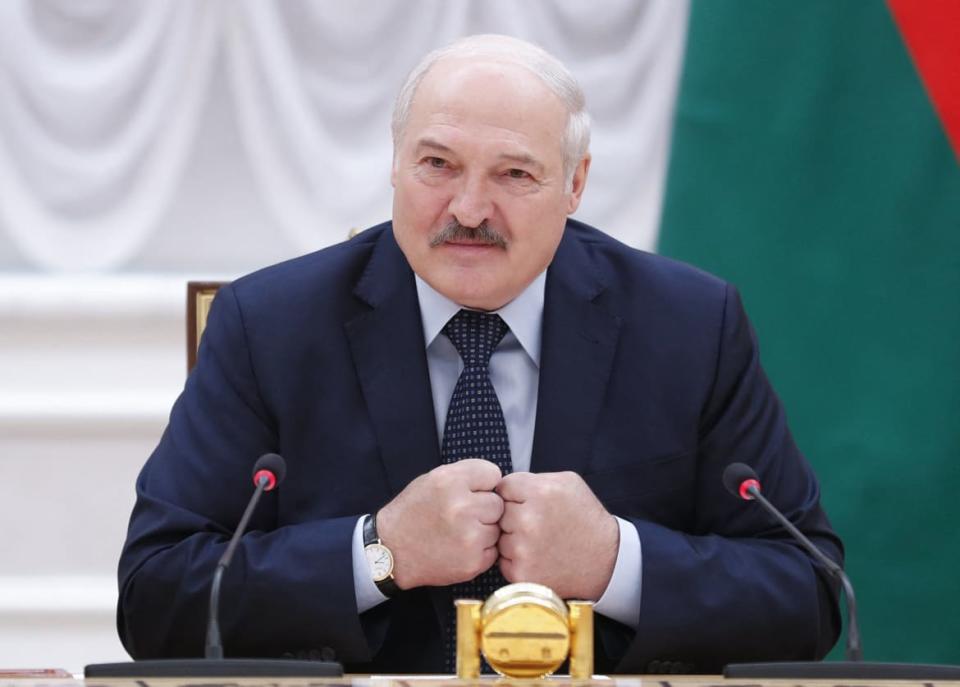 <div class="inline-image__caption"><p>Lukashenko in Minsk on May 28, 2021. </p></div> <div class="inline-image__credit">Dmitry Astakhov/Getty </div>