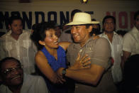 <p>Gen. Manuel Noriega at a social gathering in February 1988. (Greg Smith/Corbis via Getty Images) </p>