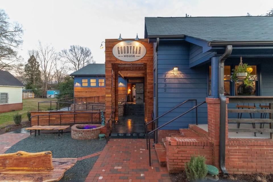 The Goodyear House is a restored mill house that is now is a comfy restaurant in NoDa.