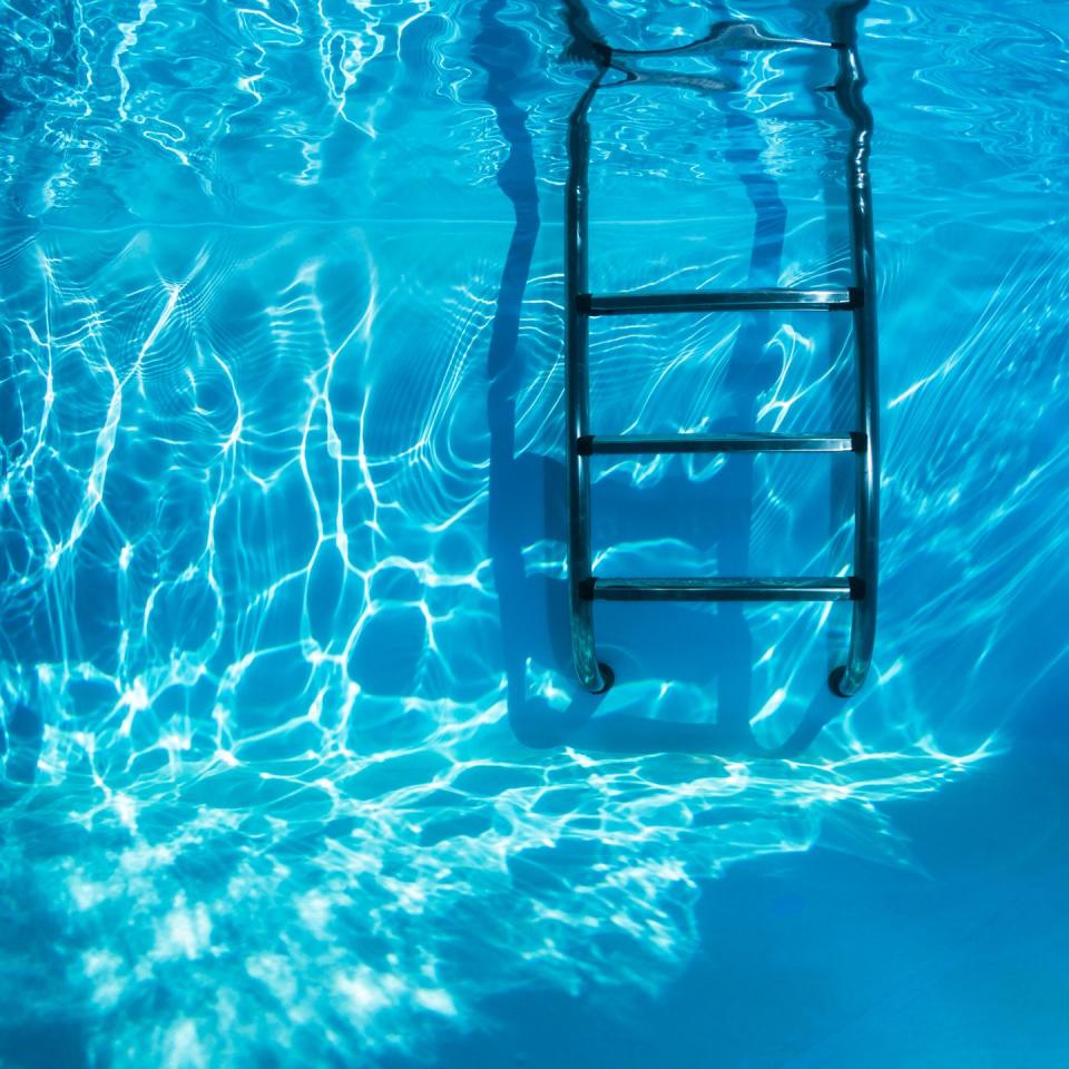 6) Pool ladders aren't stored away when they're not in use