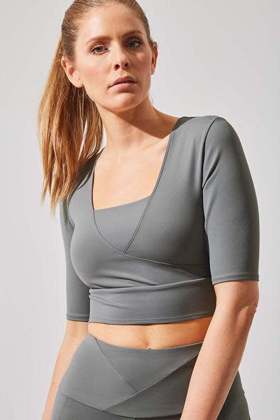 Define Recycled Polyester Half Sleeve Crop Top (Photo via MPG)