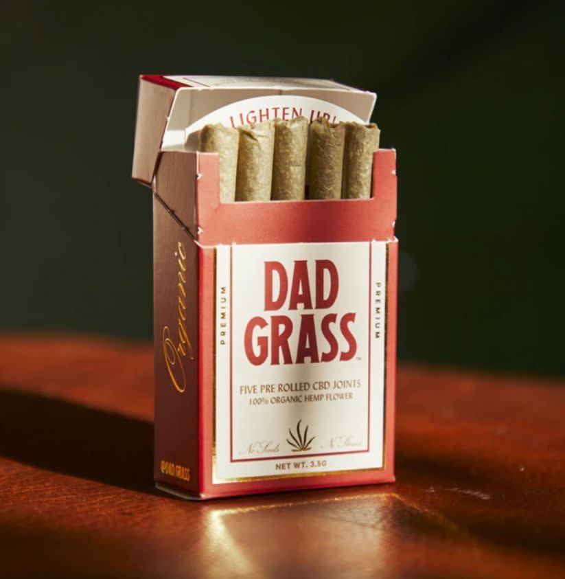 <p><strong>Dad Grass</strong></p><p>dadgrass.com</p><p><strong>$35.00</strong></p><p><a href="https://go.redirectingat.com?id=74968X1596630&url=https%3A%2F%2Fdadgrass.com%2Fcollections%2Fjoints%2Fproducts%2Fdad-grass-hemp-cbd-preroll-5-pack%3Fvariant%3D32873449979990&sref=https%3A%2F%2Fwww.esquire.com%2Flifestyle%2Fg35121418%2Fbest-valentines-day-gifts-for-him%2F" rel="nofollow noopener" target="_blank" data-ylk="slk:Shop Now" class="link rapid-noclick-resp">Shop Now</a></p><p>Relaxation, old-school style. Well, kinda. Swap bad nicotine for good CBD, and you get Dad Grass joints.</p>