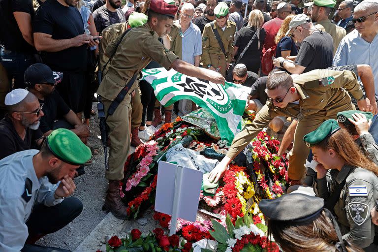 Funeral de un soldado israelí caído en el conflicto con Gaza