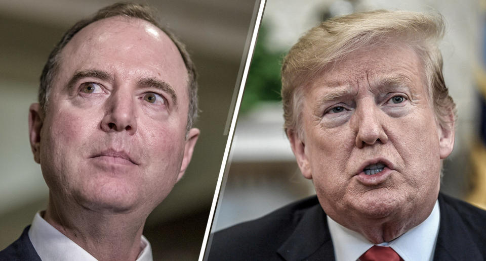 House Intelligence Committee Chairman Adam Schiff and President Trump. (Photos: Manuel Balce Ceneta/AP, Susan Walsh/AP)