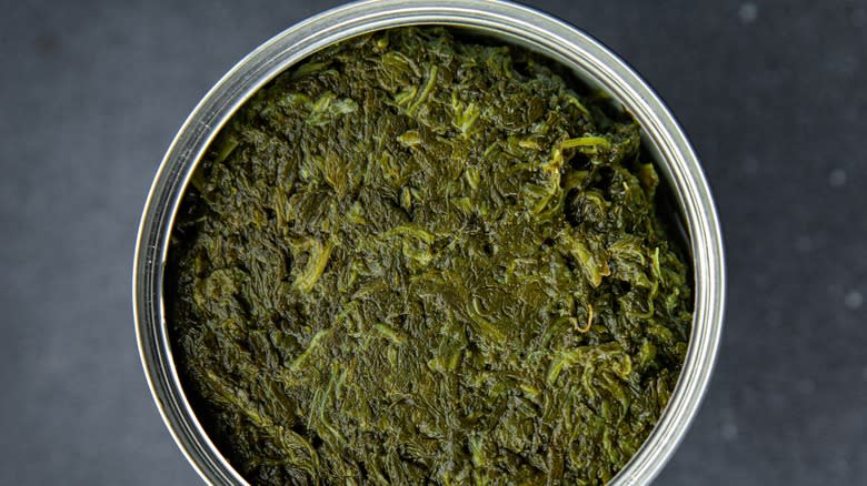 canned spinach