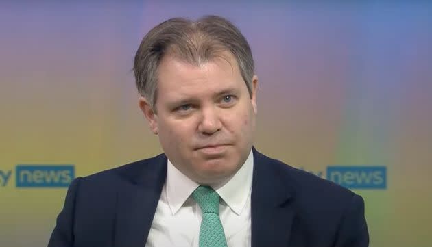 Edward Argar, health minister, speaking on Sky News (Photo: Sky News)