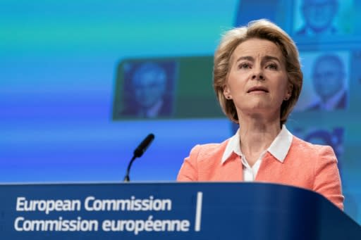 "Our European way of life is holding up our values," von der Leyen told journalists