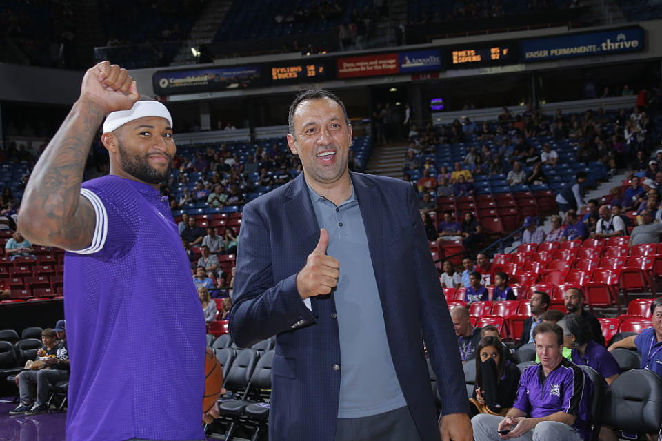 DeMarcus Cousins and Vlade Divac are coming to an understanding. (Getty Images)