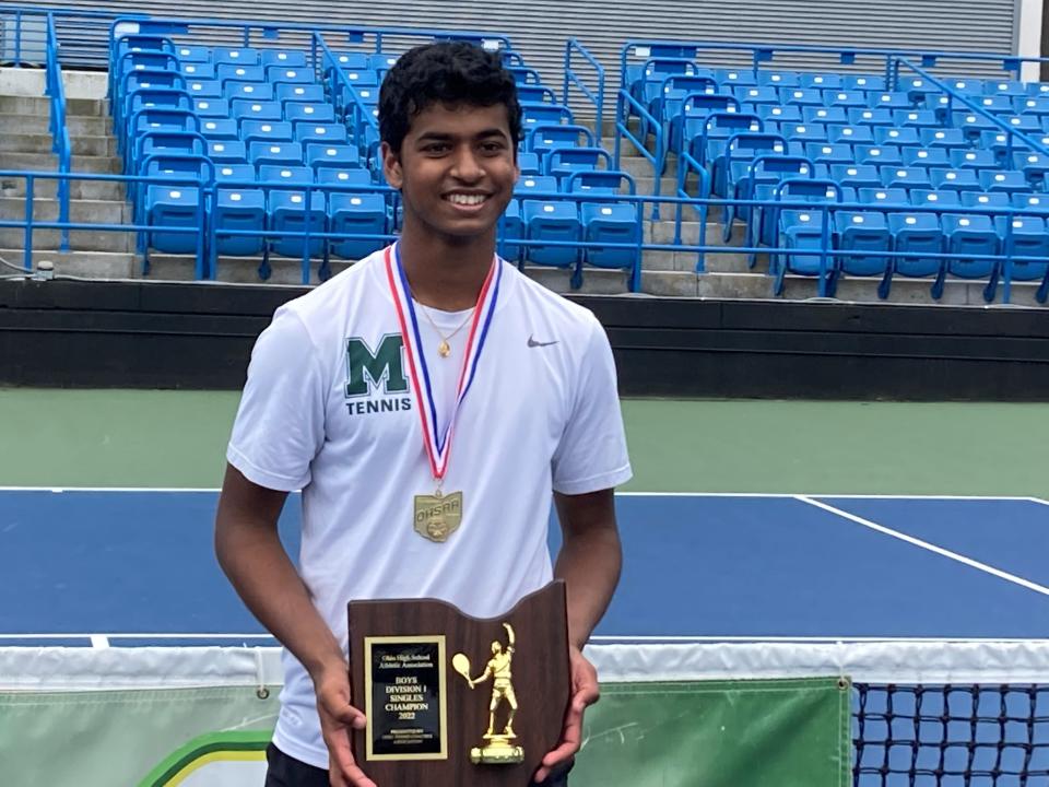 Mason state Division I singles champion Vignesh Gogineni will be playing at Yale next season.