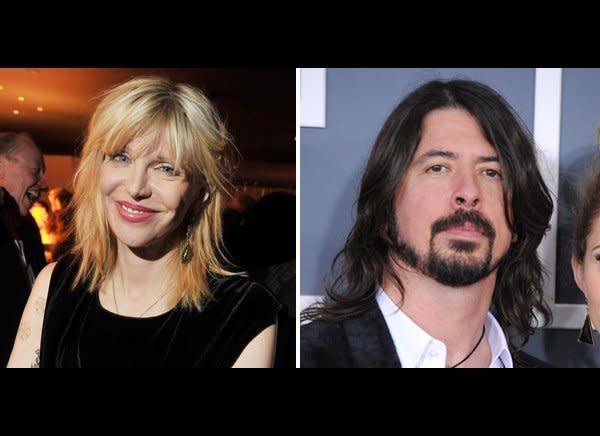 It's a known fact that Courtney Love hates former Nirvana drummer Dave Grohl, and he is by no means fond of her.     The two have been feuding over the rights to Nirvana's music since Kurt Cobain killed himself in 1994.     Most recently, <a href="http://www.huffingtonpost.com/2011/11/15/courtney-love-explains-foo-fighters-rant_n_1095238.html" target="_hplink">Courtney explained</a> why she hates the Foo Fighters frontman, after playing a show in Brazil.     "What I was saying, is Dave makes $5 million a show, he doesn't need the money. His mother's a banker, his father's a stock broker and he's making $5 million a show. Why the f**k then does he have a Nivana Inc. credit card and I don't? And last week he bought an Aston Martin on it," she said.