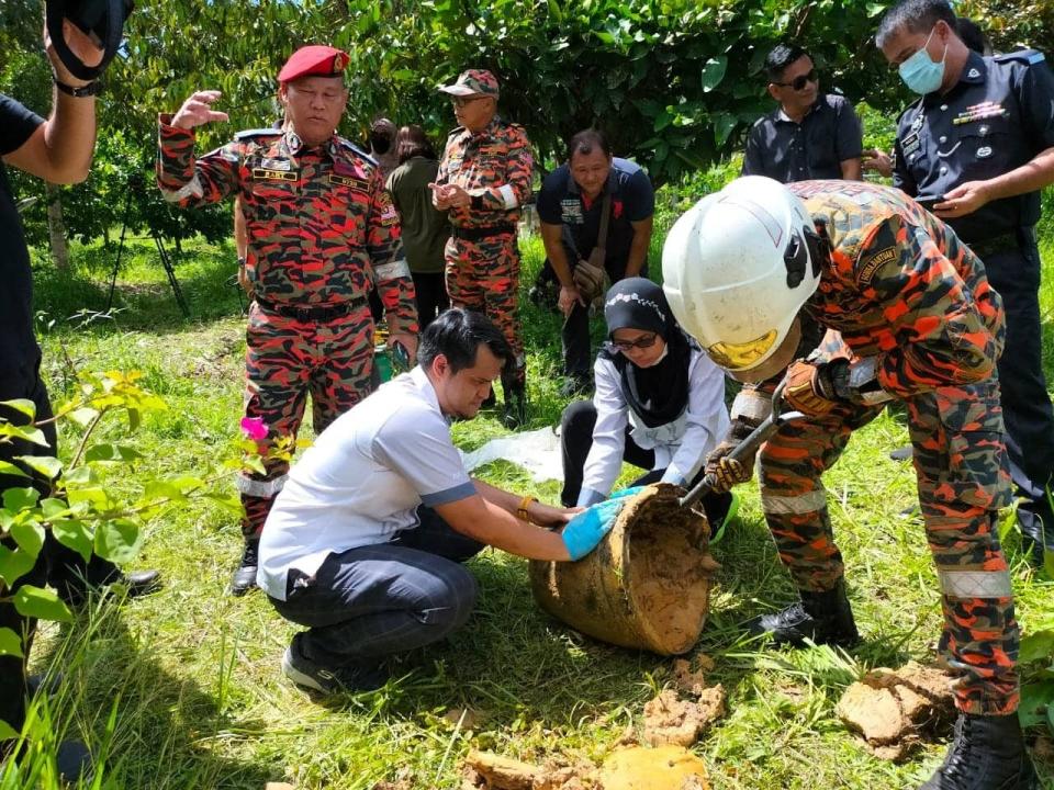 Debris suspected to be from a Chinese booster rocket in Borneo.