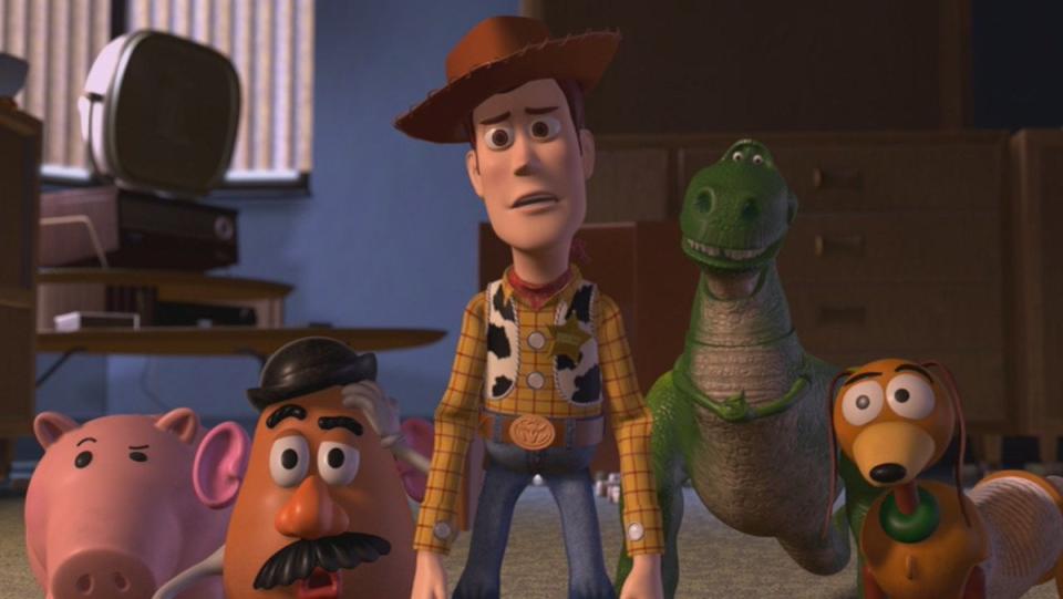 Woody and his fellow toys look confused in Toy Story 2. Toy Story may get another sequel from Disney.