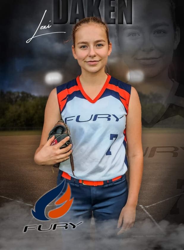 Lexi Daken, shown here in her player card from last season, loved softball. 