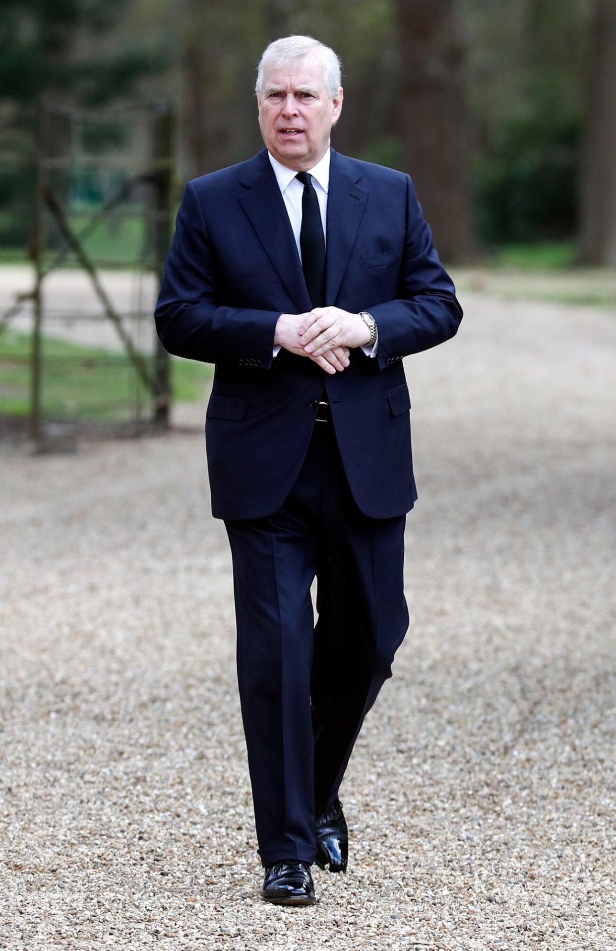 Prince Andrew, Duke of York, attends the Sunday Service at the Royal Chapel