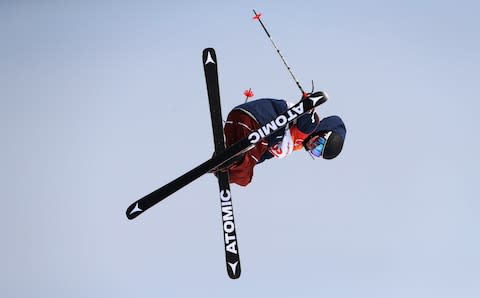 Gus Kenworthy in action during the Freestyle Skiing slopestyle aerials - Credit: Getty Images