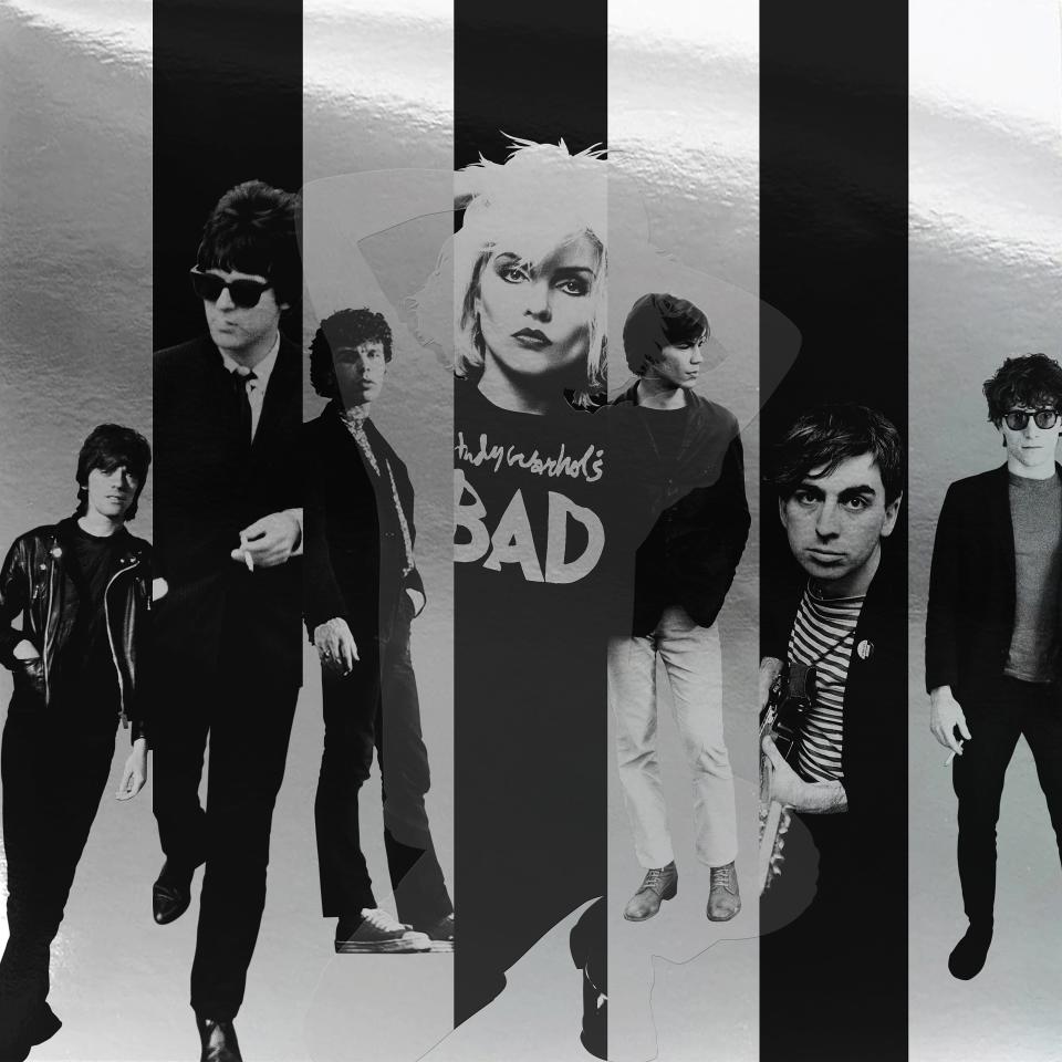 This image released by UMe and The Numero Group shows the box set cover art for “Blondie: Against the Odds, 1974-1982,” with 124 tracks and 36 previously unissued recordings, demos, outtakes and Blondie’s initial six studio albums. (UMe and The Numero Group via AP)