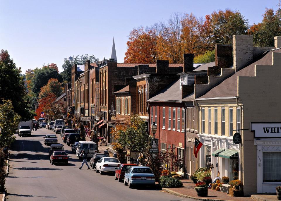 <p>In Tennessee's oldest town, you'll find beautifully-preserved buildings that make wandering a treat. Walk right into <a href="http://www.historicjonesborough.com/shopping/antiques-historic-jonesborough-tn.php" rel="nofollow noopener" target="_blank" data-ylk="slk:one of the handful of antique shops;elm:context_link;itc:0;sec:content-canvas" class="link ">one of the handful of antique shops</a> and bring home a special souvenir from this truly special town.</p>