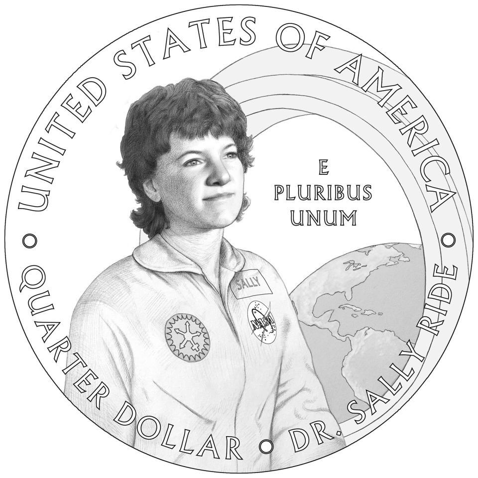 Dr. Sally Ride is seen on one of the new designs for the "American Women Quarters."