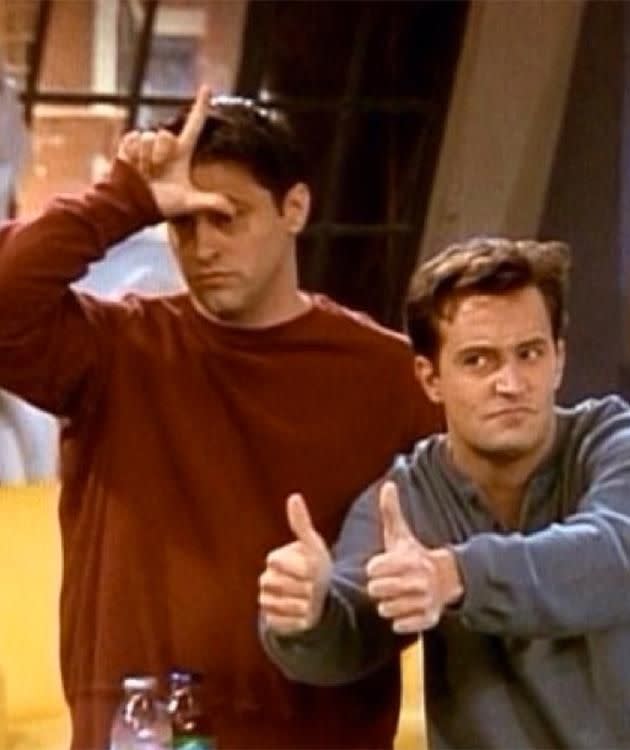 Joey and Chandler from Friends. Photo: Warner Bros. Television