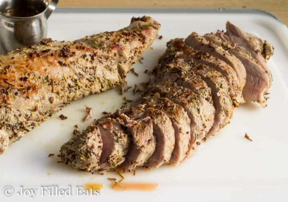 <p>Joy Filled Eats</p><p>One of the easiest preparations of pork tenderloin and it comes out perfect every time.</p><p><strong>Get the recipe: <a href="https://joyfilledeats.com/sous-vide-pork-tenderloin-recipe" rel="nofollow noopener" target="_blank" data-ylk="slk:Sous Vide Pork Tenderloin;elm:context_link;itc:0;sec:content-canvas" class="link ">Sous Vide Pork Tenderloin</a></strong></p>