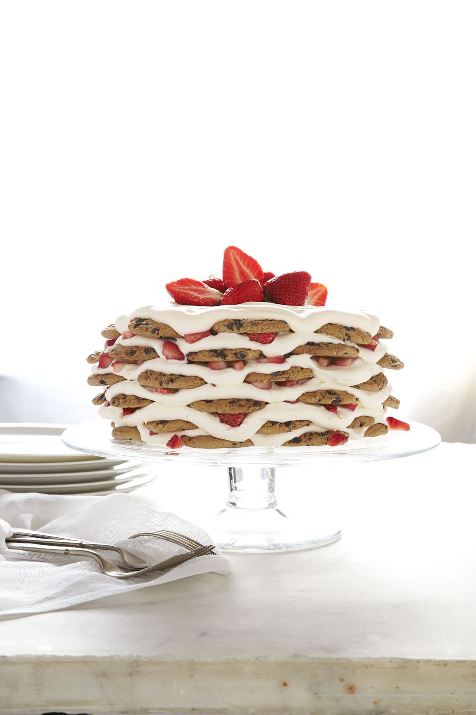 Strawberry and Chocolate Chip Icebox Cake