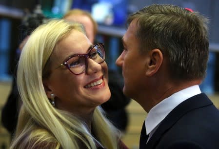 European Energy Commissioner-designate Kadri Simson of Estonia attends her hearing before the European Parliament in Brussels