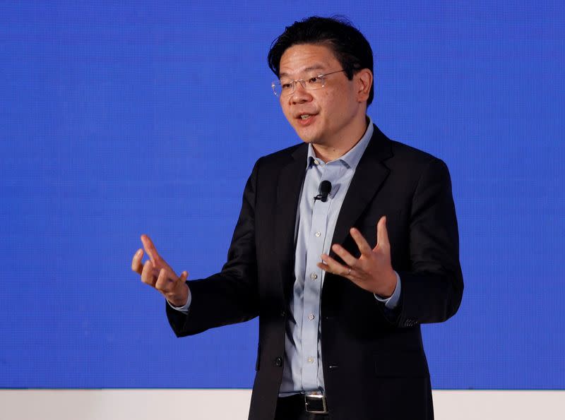 Singapore's Deputy Prime Minister and Minister for Finance Lawrence Wong attends "Google for Singapore", an event celebrating the company's 15th year in the country, at Google's office, in Singapore