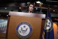 U.S. House Minority Leader Nancy Pelosi (D-CA) holds a news conference about pending legislation regarding Department of Homeland Security funding, at the U.S. Capitol in Washington, February 27, 2015. REUTERS/Jonathan Ernst