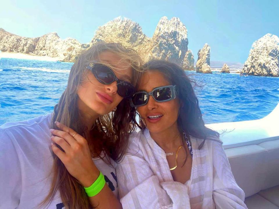 <p>Salma Hayek/instagram</p> Salma Hayek and her stepdaughter Mathilde