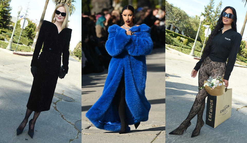 Nicole Kidman, Cardi B, Kim Kardashian, Balenciaga, Demna, fashion, fashion show, runway show, Los Angeles