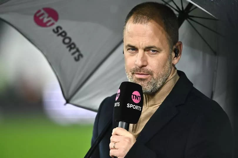 Joe Cole speaking during TNT Sports' Premier League coverage