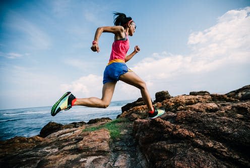 <span class="caption">Most young athletes with heart block typically don't experience any symptoms.</span> <span class="attribution"><a class="link " href="https://www.shutterstock.com/image-photo/young-fitness-woman-trail-runner-running-1658608081" rel="nofollow noopener" target="_blank" data-ylk="slk:lzf/ Shutterstock;elm:context_link;itc:0;sec:content-canvas">lzf/ Shutterstock</a></span>