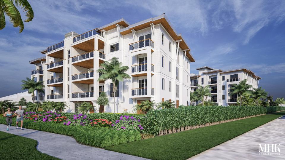 Rendering of a redevelopment project planned at 2020 Gulf Shore Blvd. N., along the Miracle Mile in Naples