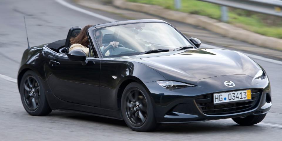 <p>What list of convertibles would be complete without <a rel="nofollow noopener" href="http://www.roadandtrack.com/new-cars/first-drives/news/a24888/first-drive-2016-mazda-mx5-miata/" target="_blank" data-ylk="slk:the Miata;elm:context_link;itc:0;sec:content-canvas" class="link ">the Miata</a>? It's not the fastest or <a rel="nofollow noopener" href="http://www.roadandtrack.com/new-cars/features/a24927/when-it-comes-to-miata-horsepower-155-is-enough/" target="_blank" data-ylk="slk:the most powerful;elm:context_link;itc:0;sec:content-canvas" class="link ">the most powerful</a> car on the list, but it's so fun to drive, you won't care. The Miata Sport is the least-expensive model at $25,295, but even if you want to load up on the features, the Miata Grand Touring is only $30,195.</p>