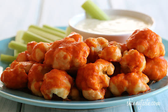 <strong>Get the <a href="http://www.skinnytaste.com/2013/01/spicy-buffalo-cauliflower-bites.html" target="_blank">Spicy Buffalo Cauliflower Bites Recipe</a> by Skinny Taste</strong>