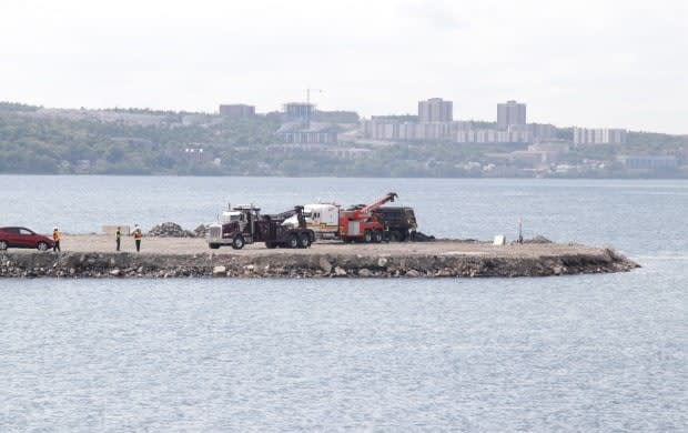 Infilling has been taking place since 2012. In July 2018, a man died when the dumptruck he was operating rolled into the water at the site. The construction company he worked for was fined $60,000 for failing to provide proper guidance and equipment.