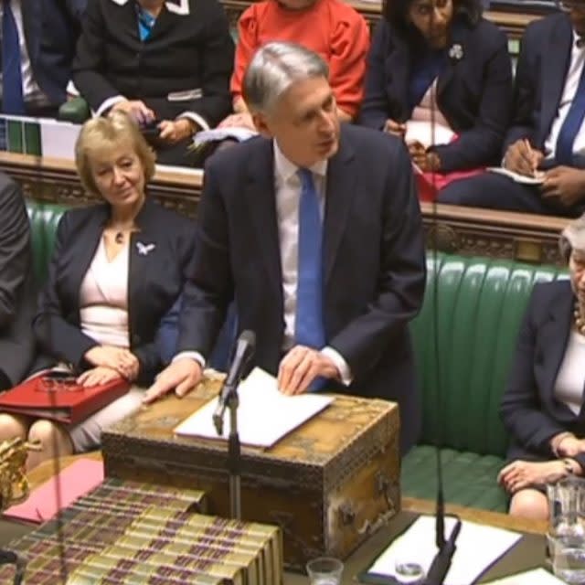 Philip Hammond delivers his Budget in the Commons