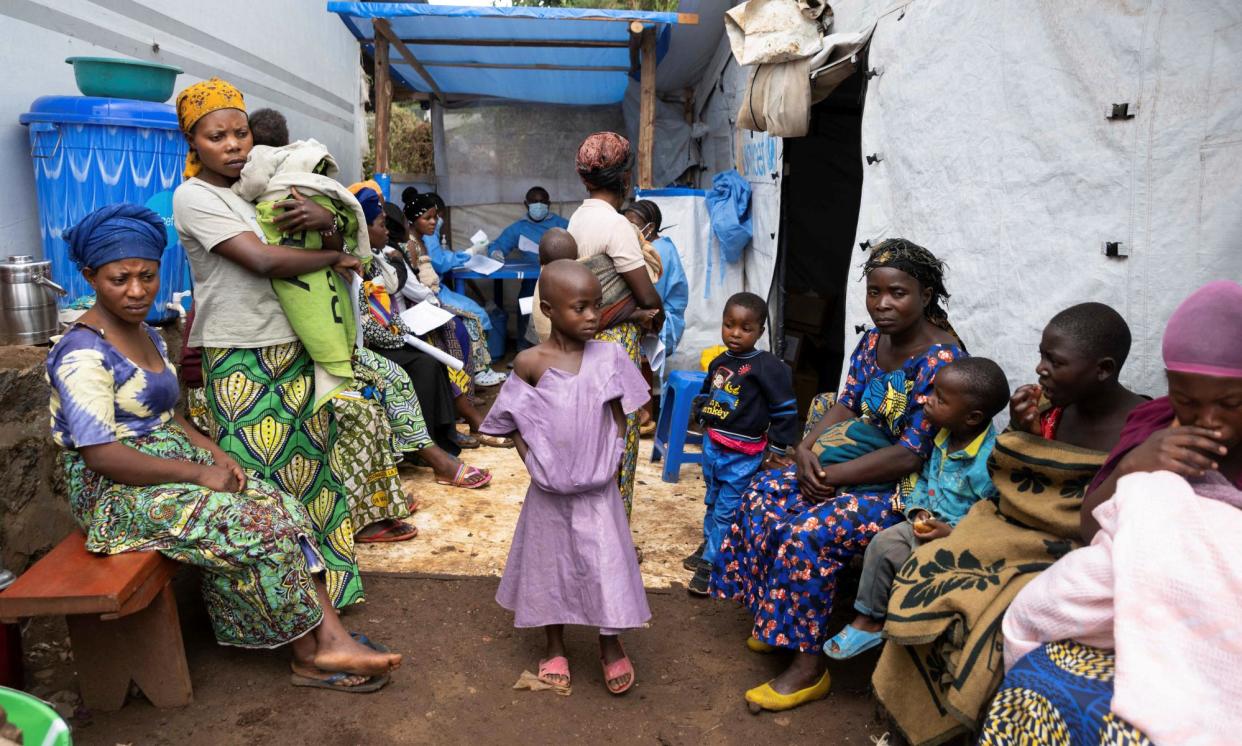 <span>Suspected mpox patients wait for consultation at the mpox treatment centre at Kavumu hospital in Democratic Republic of Congo, 29 August, 2024.</span><span>Photograph: Arlette Bashizi/Reuters</span>