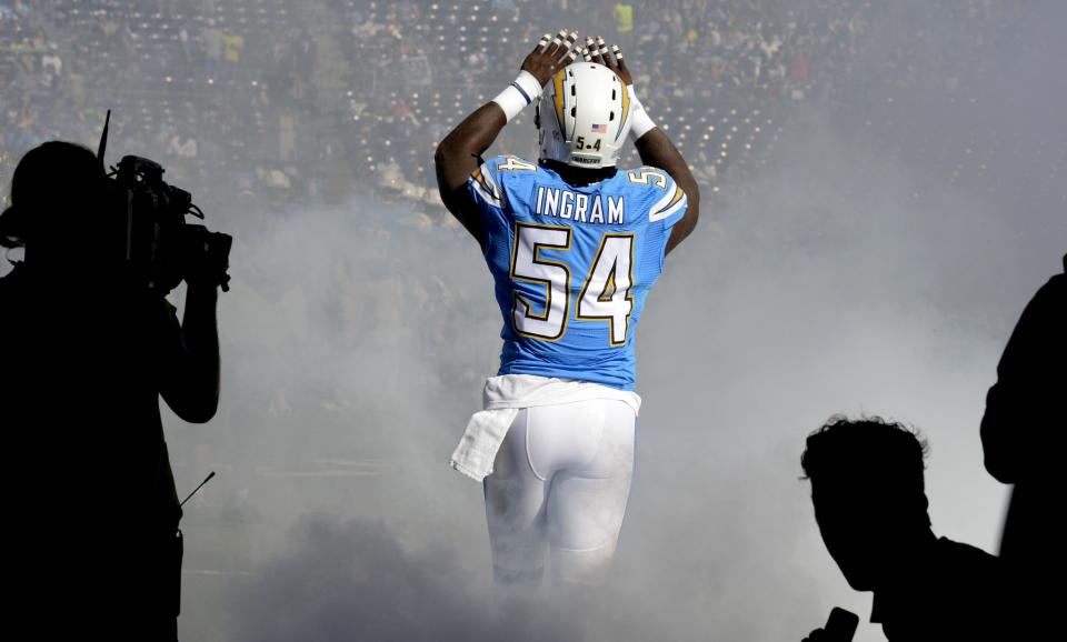 The Los Angeles Chargers have placed the franchise tag on pass rusher Melvin Ingram. (AP)