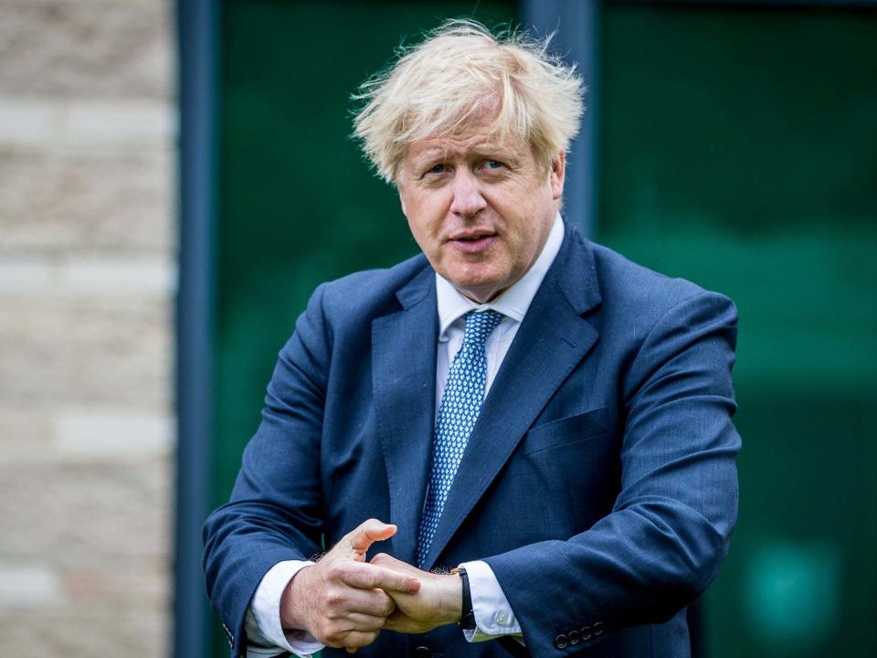 Boris Johnson visits The North Yorkshire police and is introduced to recently graduated Police Officers on July 30, 2020: Getty Images