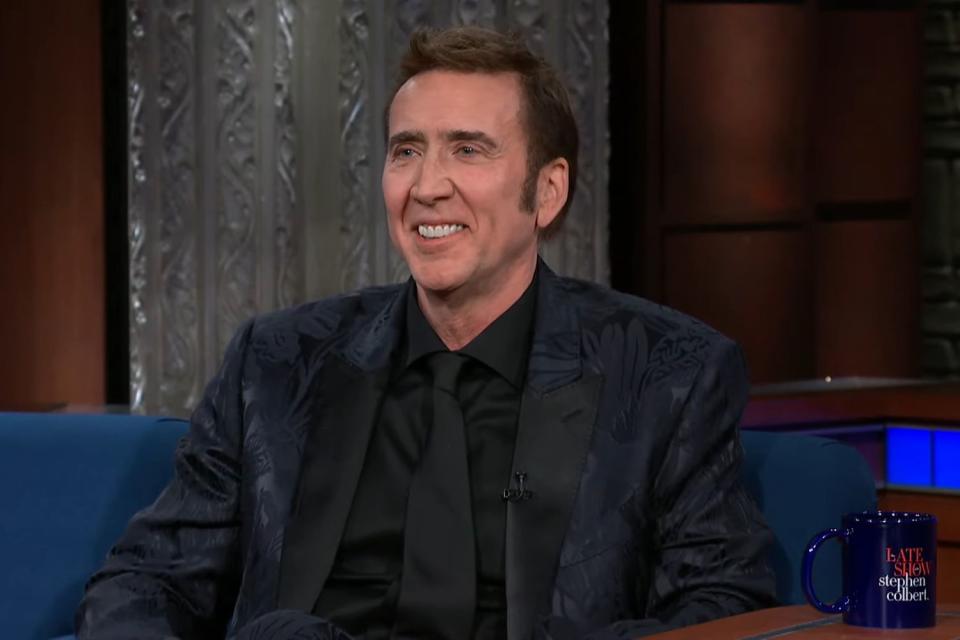 The Late Show with Stephen Colbert/Youtube Nicolas Cage on "The Late Show with Stephen Colbert"