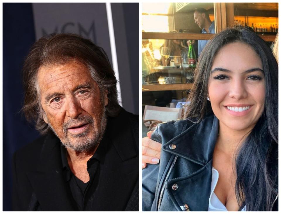 Al Pacino and his girlfriend, Noor Alfallah (Getty/Instagram)