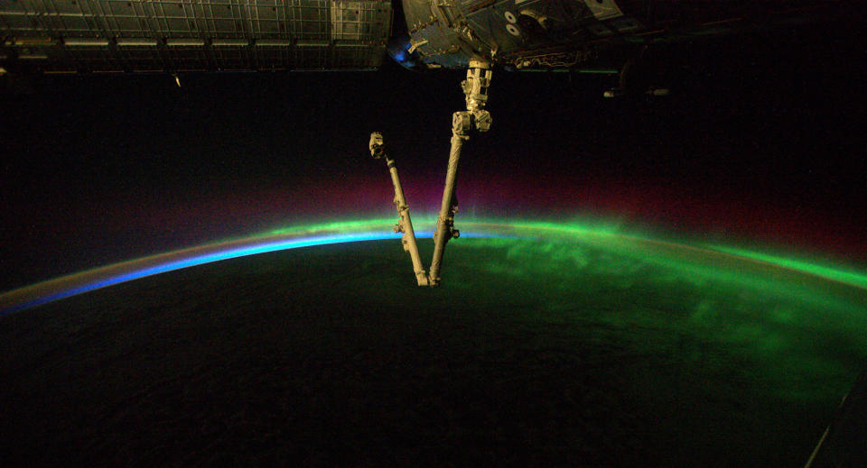 This photo of a <a href="http://www.esa.int/spaceinimages/Images/2014/09/Rainbow_aurora" target="_blank">"rainbow aurora"</a> was taken by ISS astronaut Alexander Gerst.