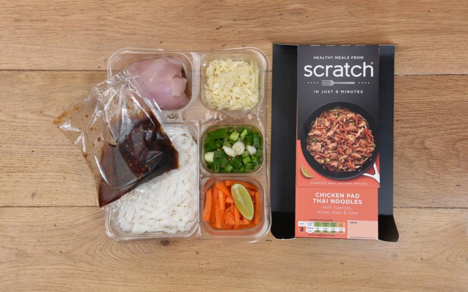 Meal kits, which deliver a box of pre-portioned ingredients for a meal to feed a family, have boomed in popularity in recent years  - COPYRIGHT JAY WILLIAMS