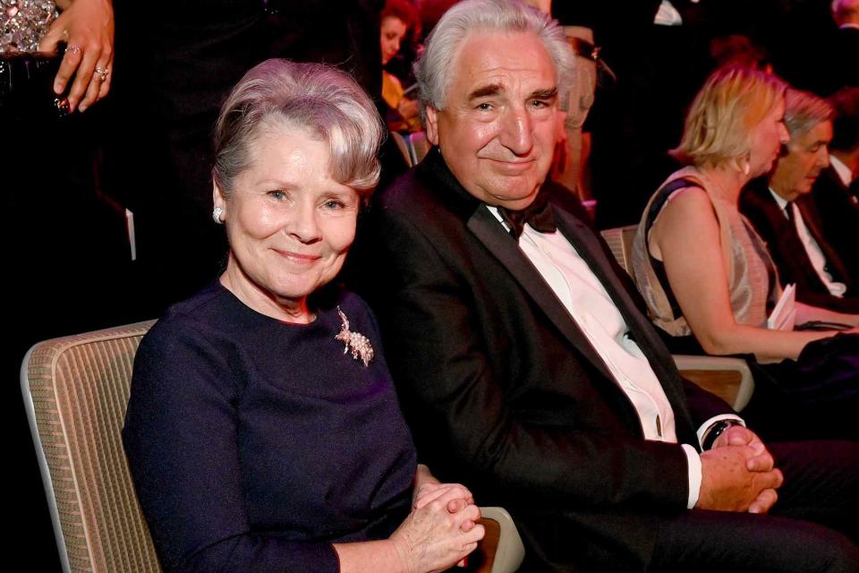 <p> Kate Green/Getty</p> Imelda Staunton and Jim Carter on May 14, 2023