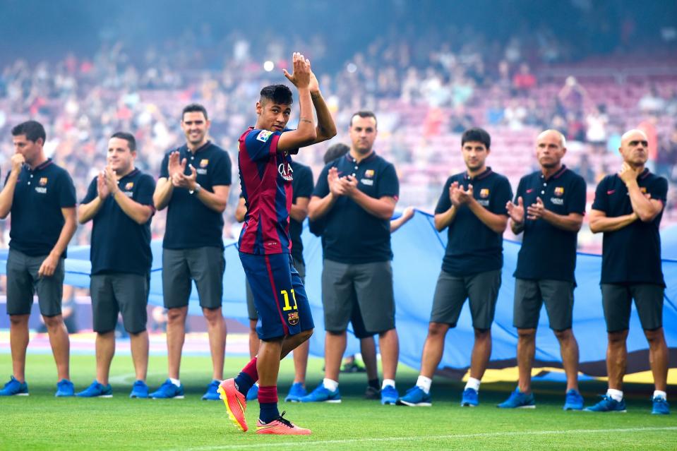 Neymar lined up his best mates to say goodbye to...