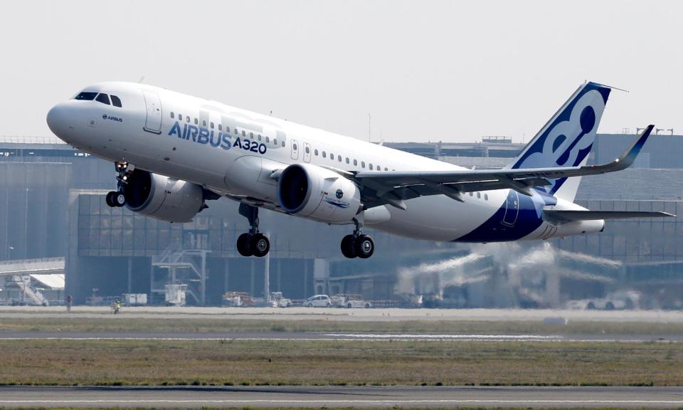 <span>Airbus moved its production target of making 75 A320neo aircraft a month from 2026 to 2027.</span><span>Photograph: Guillaume Horcajuelo/EPA</span>